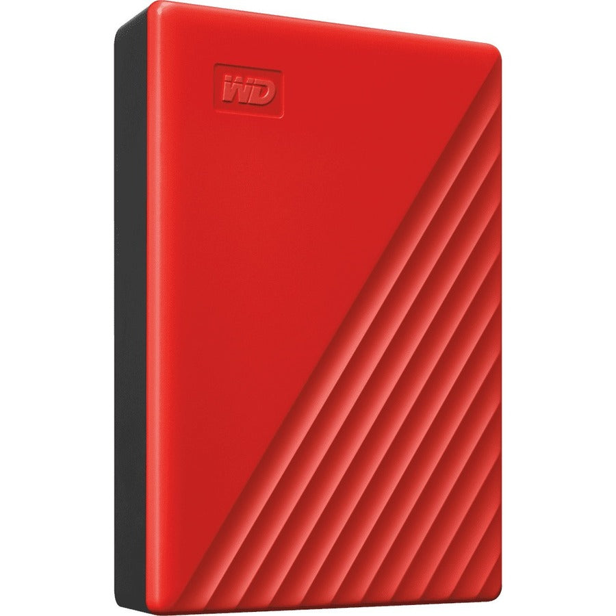 WD My Passport WDBPKJ0040BRD-WESN 4 TB Portable Hard Drive - External - Red WDBPKJ0040BRD-WESN