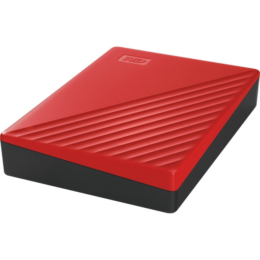 WD My Passport WDBPKJ0040BRD-WESN 4 TB Portable Hard Drive - External - Red WDBPKJ0040BRD-WESN