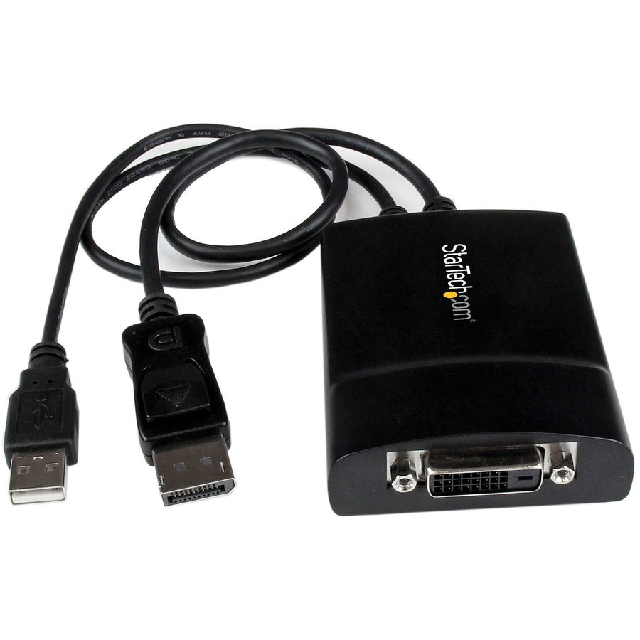 StarTech.com DisplayPort to DVI Dual Link Active Adapter, DisplayPort to DVI-D Adapter/Video Converter 2560x1600 60Hz, DP to DVI Adapter DP2DVID2