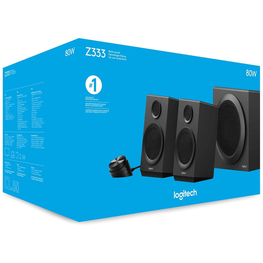 Logitech Z333 2.1 Speaker System - 40 W RMS - Black 980-001203