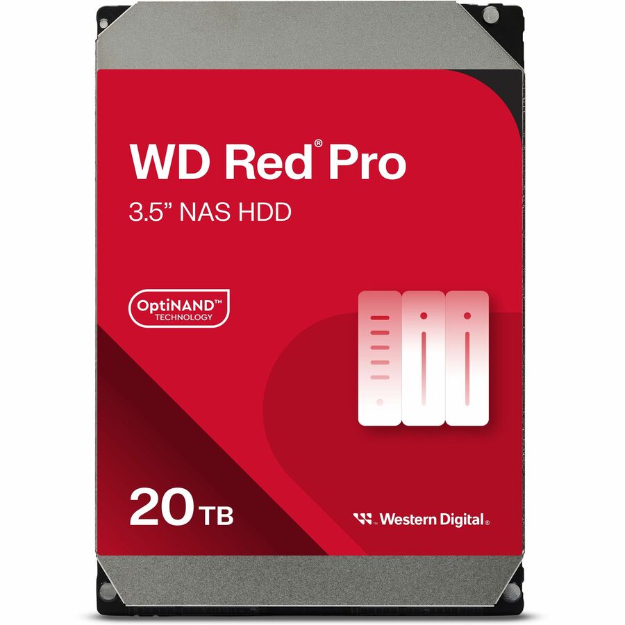 WD Red Pro WD201KFGX 20 TB Hard Drive - 3.5" Internal - SATA (SATA/600) - Conventional Magnetic Recording (CMR) Method WD201KFGX