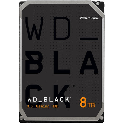 WD Black WD8002FZWX 8 TB Hard Drive - 3.5" Internal - SATA (SATA/600) - Conventional Magnetic Recording (CMR) Method - 3.5" Carrier WD8002FZWX