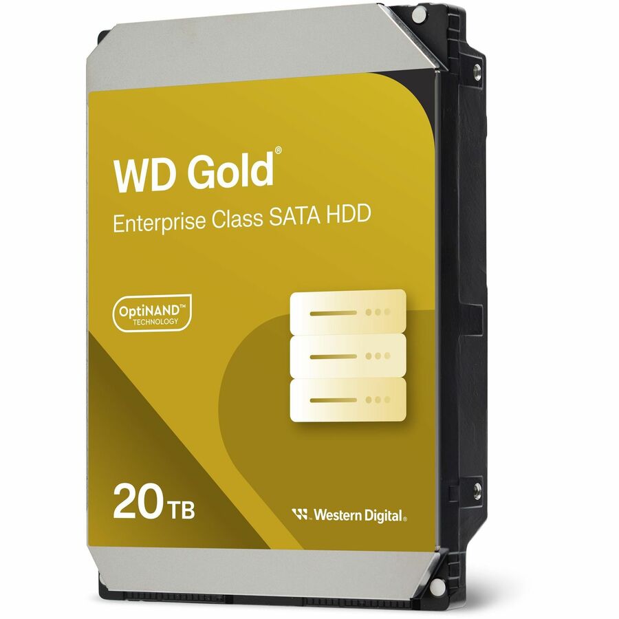 WD Gold WD202KRYZ 20 TB Hard Drive - 3.5" Internal - SATA (SATA/600) - Conventional Magnetic Recording (CMR) Method WD202KRYZ