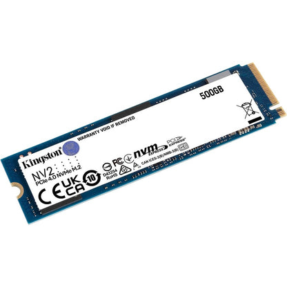 Kingston 500 GB Solid State Drive - M.2 2280 Internal - PCI Express NVMe (PCI Express NVMe 4.0 x4) SNV2S/500G