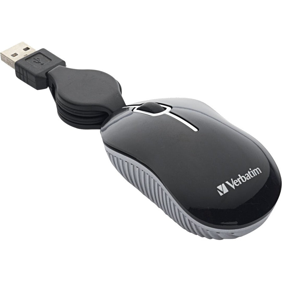 Verbatim Mini Travel Optical Mouse, Commuter Series - Black 98113