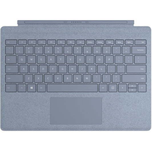 Microsoft Signature Type Cover Keyboard/Cover Case Microsoft Surface Pro 7+, Surface Pro 7, Surface Pro 3, Surface Pro 4, Surface Pro (5th Gen), Surface Pro 6 Tablet - Ice Blue GFZ-00101