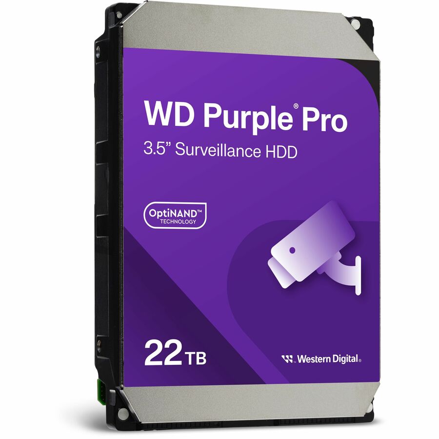 WD Purple Pro WD221PURP 22 TB Hard Drive - 3.5" Internal - SATA (SATA/600) - Conventional Magnetic Recording (CMR) Method WD221PURP