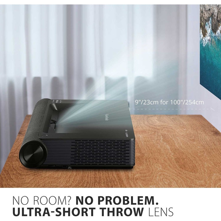 ViewSonic X2000B-4K Ultra Short Throw Laser Projector - 16:9 - Wall Mountable, Ceiling Mountable - Black X2000B-4K