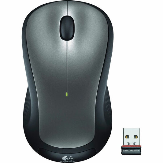 Logitech M310 Wireless Mouse, 2.4 GHz with USB Nano Receiver, 1000 DPI Optical Tracking, 18 Month Battery, Ambidextrous, Compatible with PC, Mac, Laptop, Chromebook (SILVER) 910-001675