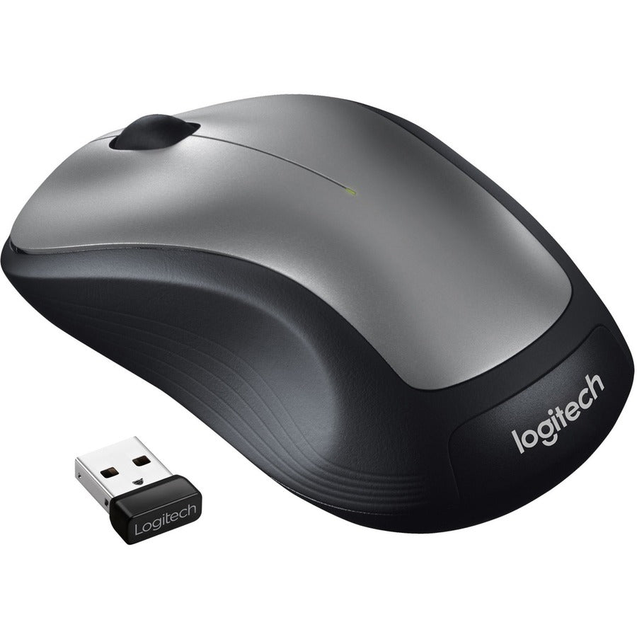 Logitech M310 Wireless Mouse, 2.4 GHz with USB Nano Receiver, 1000 DPI Optical Tracking, 18 Month Battery, Ambidextrous, Compatible with PC, Mac, Laptop, Chromebook (SILVER) 910-001675