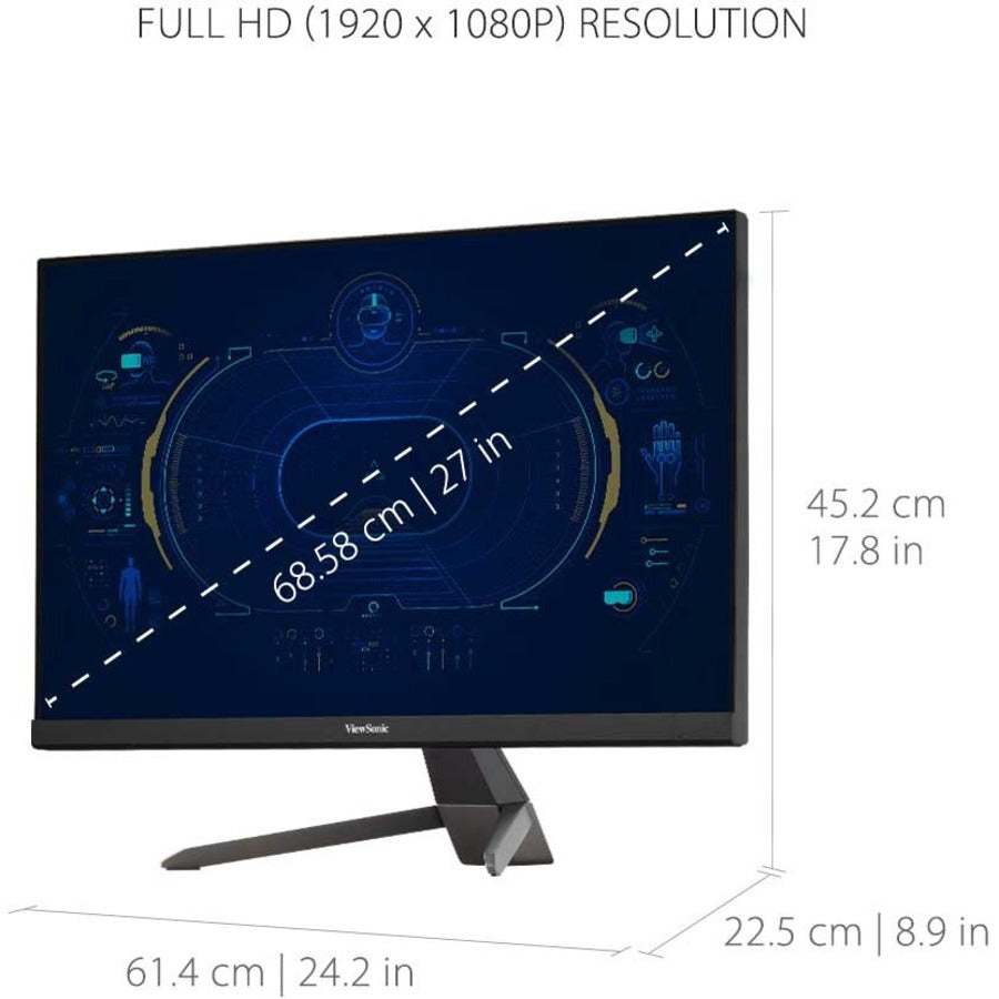 Viewsonic 27" Display, MVA Panel, 1920 x 1080 Resolution VX2767-MHD