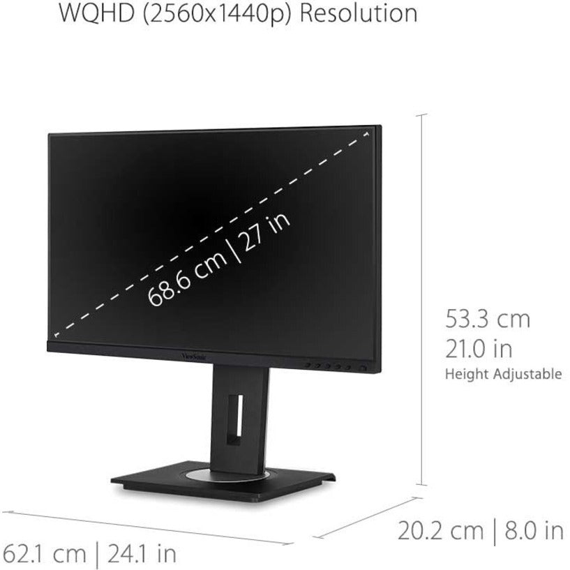 ViewSonic Graphic VG2755-2K 27" Class WQHD LED Monitor - 16:9 VG2755-2K