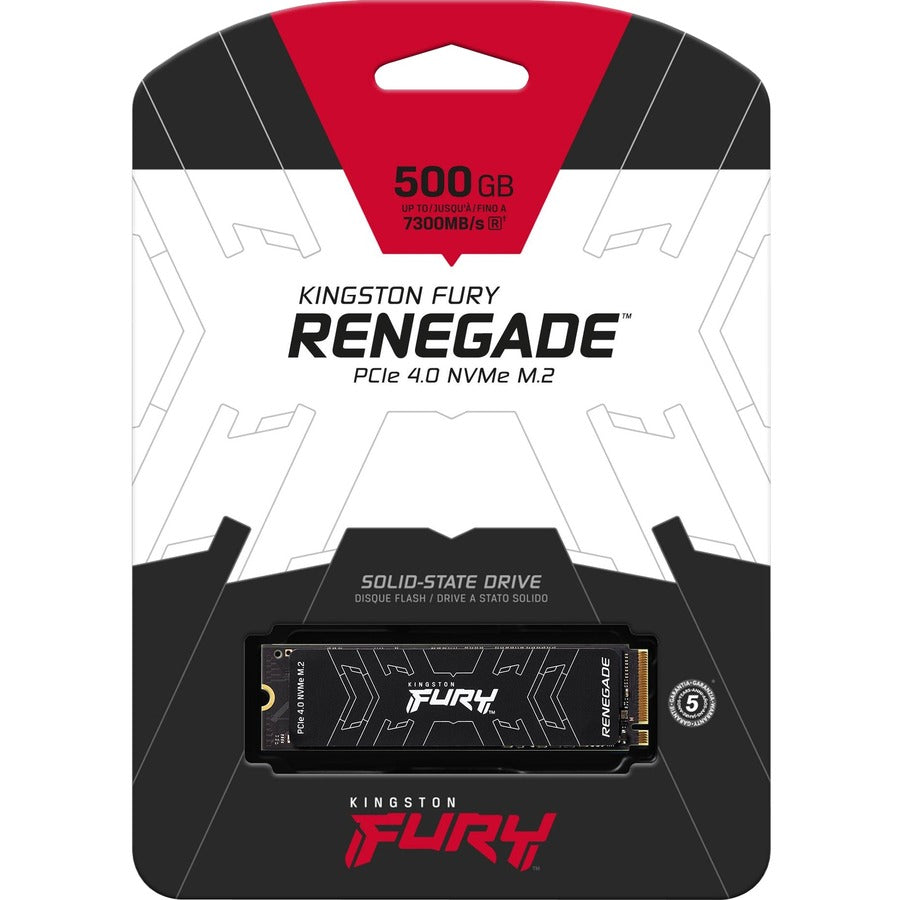 Kingston FURY Renegade 500 GB Solid State Drive - M.2 2280 Internal - PCI Express NVMe (PCI Express NVMe 4.0 x4) SFYRS/500G