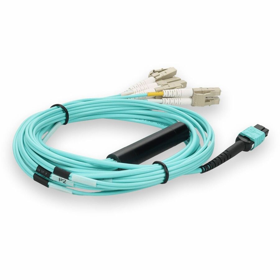 AddOn 3m MPO to 4xLC Duplex Fanout OM3 LOMM Patch Cable for Juniper Networks MTP-4LC-M3M-AO