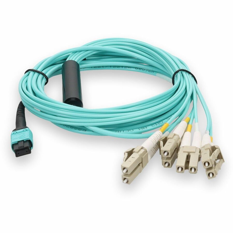 AddOn 3m MPO to 4xLC Duplex Fanout OM3 LOMM Patch Cable for Juniper Networks MTP-4LC-M3M-AO