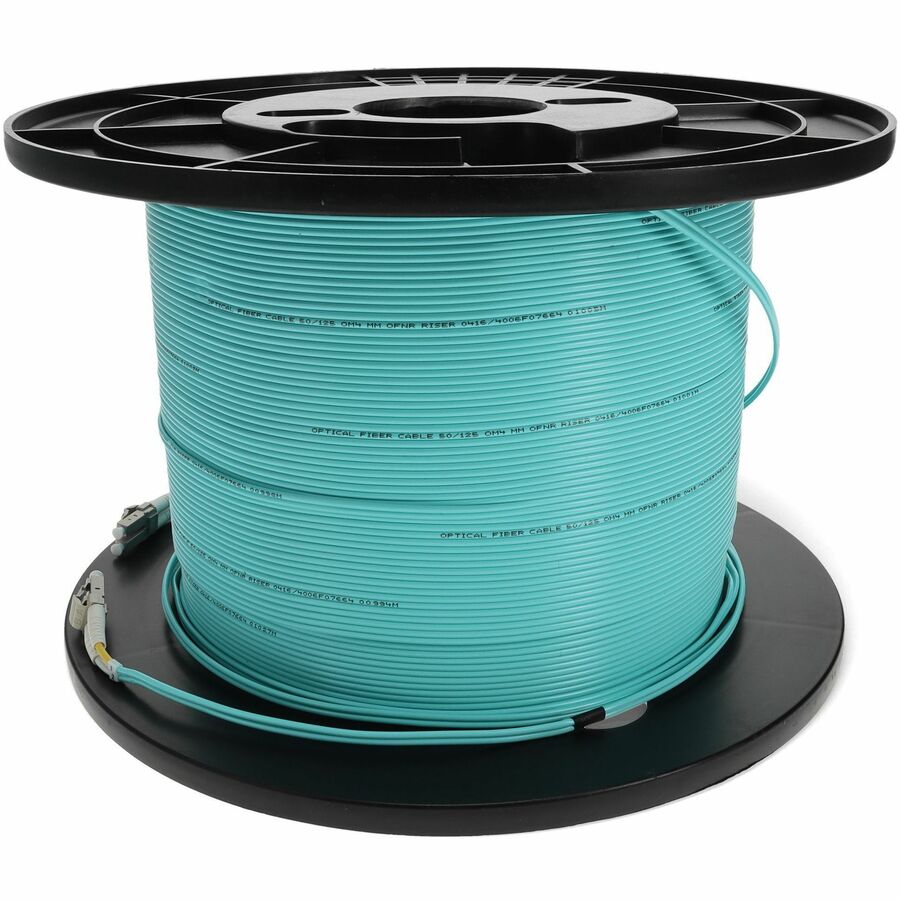 AddOn 100m LC (Male) to LC (Male) Aqua OM4 Duplex Riser Fiber Patch Cable ADD-LC-LC-100M5OM4