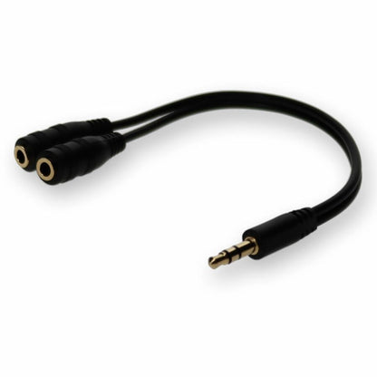 AddOn 3.5mm (1/8in) Stereo Audio Headset Splitter Adapter - M/FF HSMFF