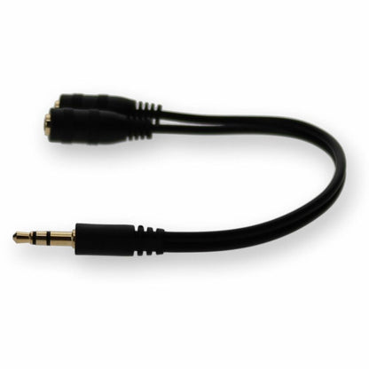 AddOn 3.5mm (1/8in) Stereo Audio Headset Splitter Adapter - M/FF HSMFF