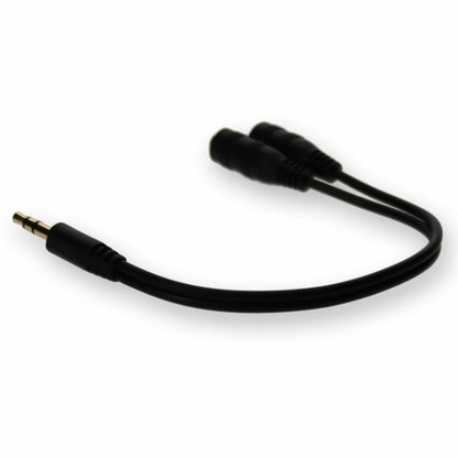 AddOn 3.5mm (1/8in) Stereo Audio Headset Splitter Adapter - M/FF HSMFF