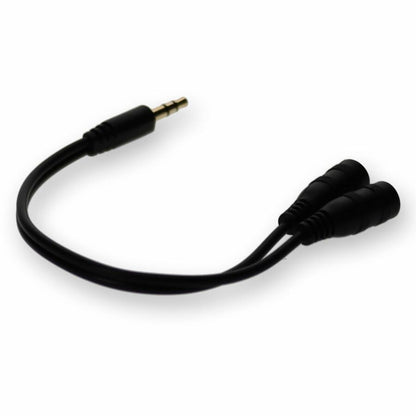 AddOn 3.5mm (1/8in) Stereo Audio Headset Splitter Adapter - M/FF HSMFF