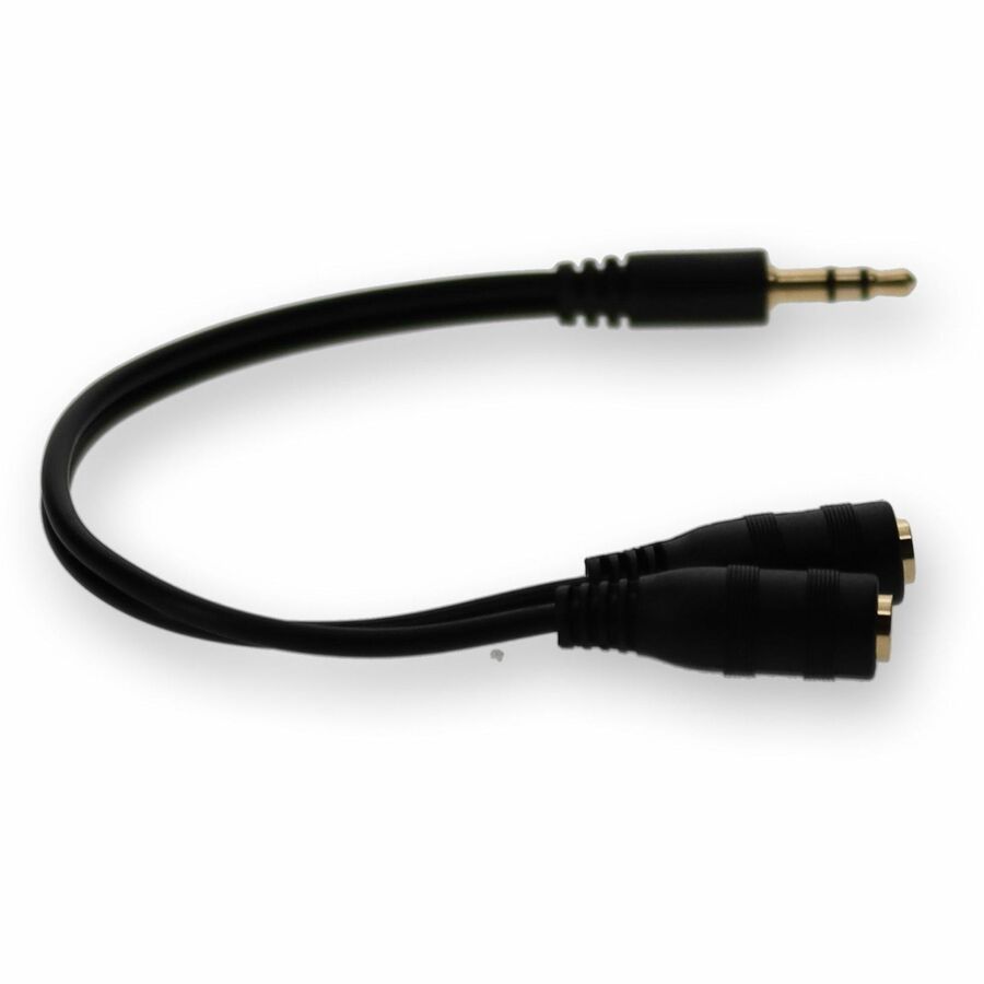 AddOn 3.5mm (1/8in) Stereo Audio Headset Splitter Adapter - M/FF HSMFF