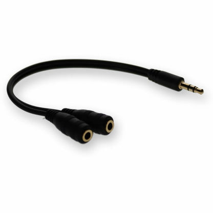 AddOn 3.5mm (1/8in) Stereo Audio Headset Splitter Adapter - M/FF HSMFF