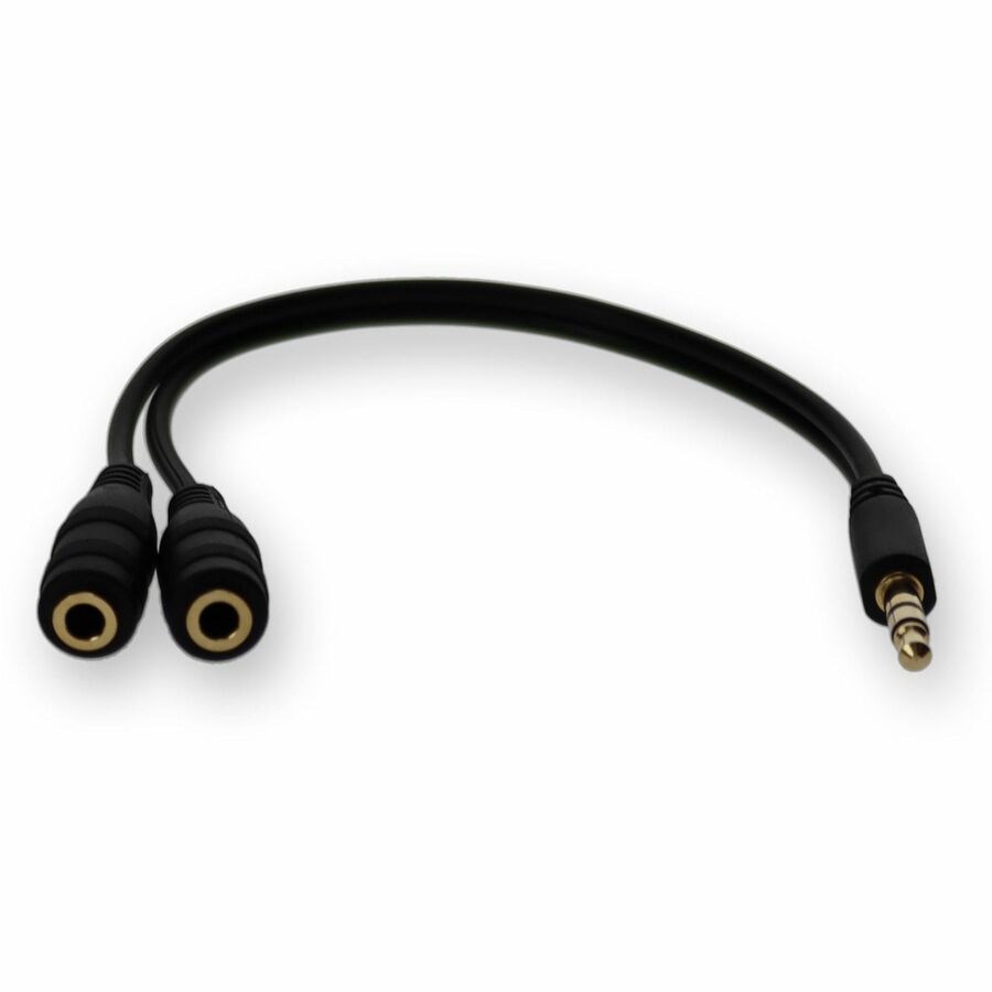 AddOn 3.5mm (1/8in) Stereo Audio Headset Splitter Adapter - M/FF HSMFF