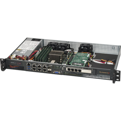 Supermicro SuperServer 5018D-FN8T 1U Rack-mountable Server - 1 x Intel Xeon D-1518 2.20 GHz - Serial ATA/600 Controller SYS-5018D-FN8T