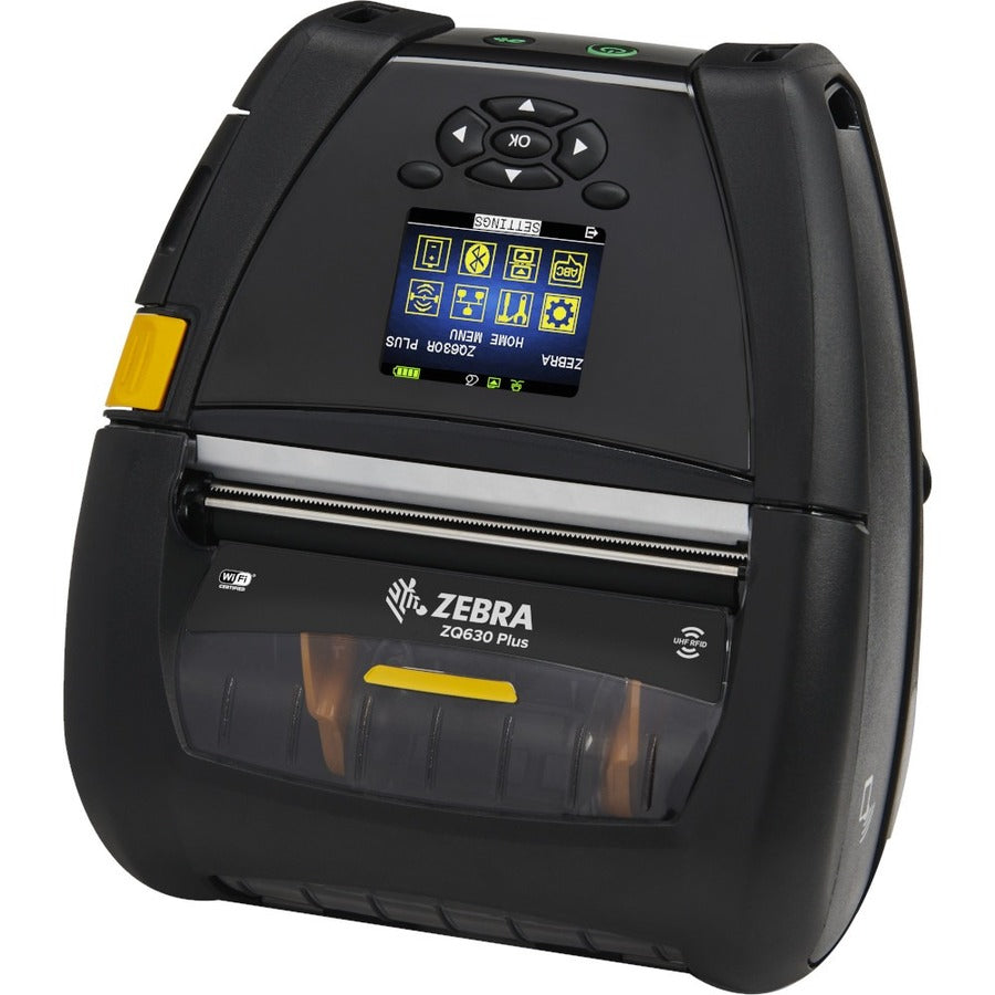 Zebra ZQ630 Plus Desktop, Industrial, Mobile Direct Thermal Printer - Monochrome - Label/Receipt Print - Bluetooth - Wireless LAN - Near Field Communication (NFC) ZQ63-AUW2004-00