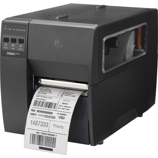 Zebra ZT111 Desktop Thermal Transfer Printer - Monochrome - Label Print - Fast Ethernet - USB - USB Host - Serial - Bluetooth - US ZT11143-T01000FZ