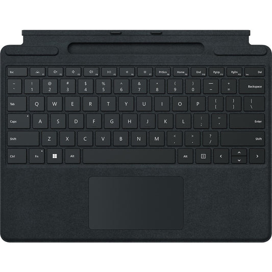 Microsoft Signature Keyboard/Cover Case for 13" Microsoft Surface Pro 8, Surface Pro X Tablet - Black 8X9-00001