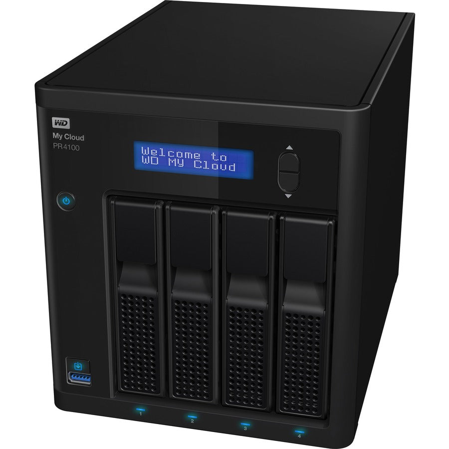 WD 0TB My Cloud PR4100 Pro Series Diskless Media Server with Transcoding, NAS - Network Attached Storage WDBNFA0000NBK-NESN