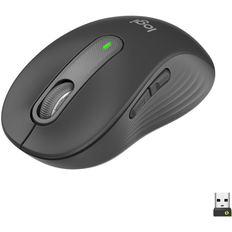 Logitech Signature M650 Wireless Mouse - For Small to Medium Sized Hands, 2-Year Battery, Silent Clicks, Customizable Side Buttons, Bluetooth, Multi-Device Compatibility (Graphite) 910-006250