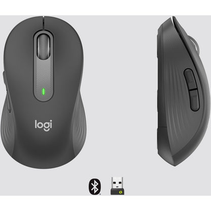 Logitech Signature M650 Wireless Mouse - For Small to Medium Sized Hands, 2-Year Battery, Silent Clicks, Customizable Side Buttons, Bluetooth, Multi-Device Compatibility (Graphite) 910-006250