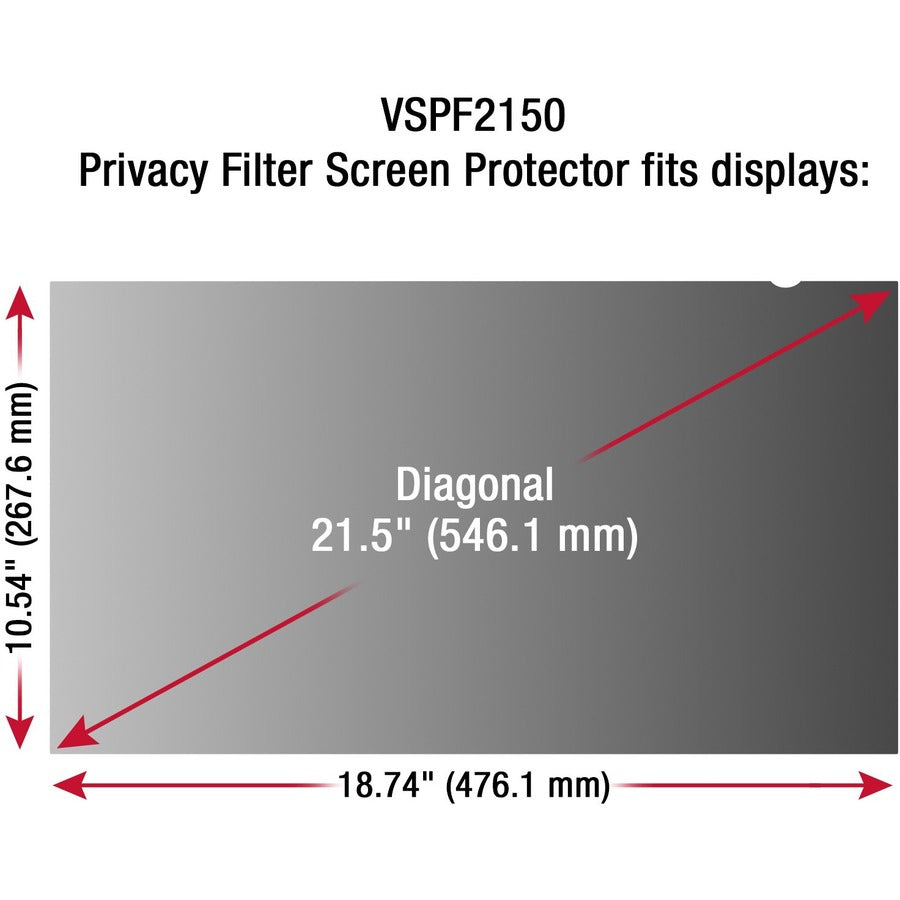 ViewSonic Privacy Filter Screen Protector Black VSPF2150