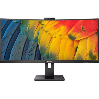 Moniteur LCD incurvé Philips Ultrawide 34B1U5600CH 34" avec webcam UW-QHD - 21:9 - Noir texturé 34B1U5600CH