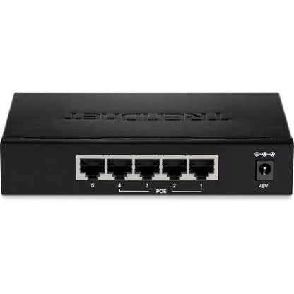 TRENDnet 5-Port Gigabit EdgeSmart PoE+ Switch, 4 x Gigabit PoE+ Ports, 1x Gigabit Port, 31W PoE Power Budget, Managed PoE+ Switch, Wall mountable, Lifetime Protection, Black, TPE-TG50ES TPE-TG50ES