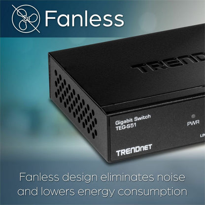 TRENDnet 5-Port Gigabit Desktop Switch TEG-S51