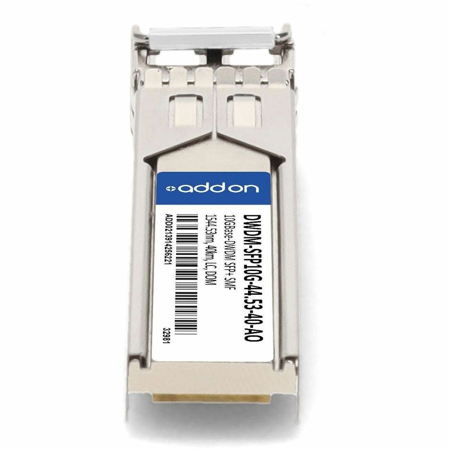 AddOn Cisco DWDM-SFP10G-44.53 Compatible TAA compliant 10GBase-DWDM 100GHz SFP+ Transceiver (SMF; 1544.53nm; 40km; LC; DOM) DWDM-SFP10G-44.53-40-AO