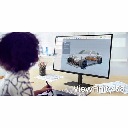 Samsung ViewFinity S8 S32B804PXN 32" Class 4K UHD LCD Monitor - 16:9 - Black LS32B804PXNXGO