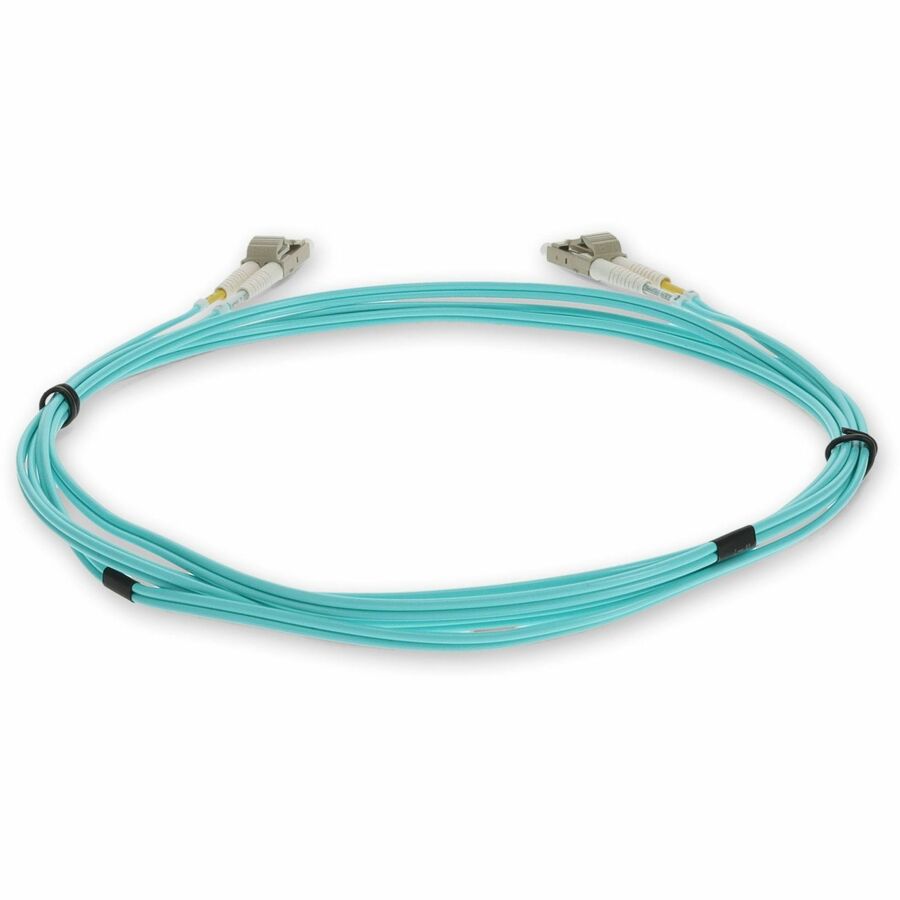 AddOn 0.5m LC (Male) to LC (Male) Aqua OM4 Duplex Fiber OFNR (Riser-Rated) Patch Cable ADD-LC-LC-0.5M5OM4