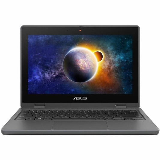 Asus BR1100F BR1100FKA-EN61T-CB 11.6" Touchscreen Convertible 2 in 1 Notebook - HD - Intel Pentium Silver N6000 - 8 GB - 128 GB Flash Memory - Dark Gray BR1100FKA-EN61T-CB