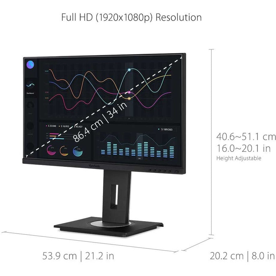 Viewsonic 24" Display, IPS Panel, 1920 x 1080 Resolution VG2456a