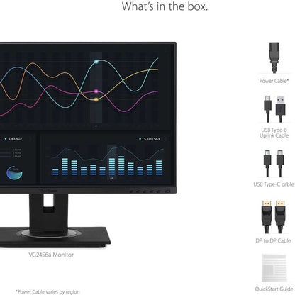 Viewsonic 24" Display, IPS Panel, 1920 x 1080 Resolution VG2456a