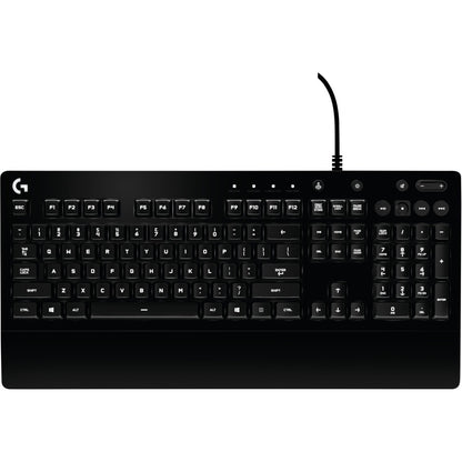 Logitech G213 Prodigy Gaming Keyboard - Wired RGB Backlit Keyboard with Mech-dome Keys, Palm Rest, Adjustable Feet, Media Controls, USB, Compatible with Windows 920-008083