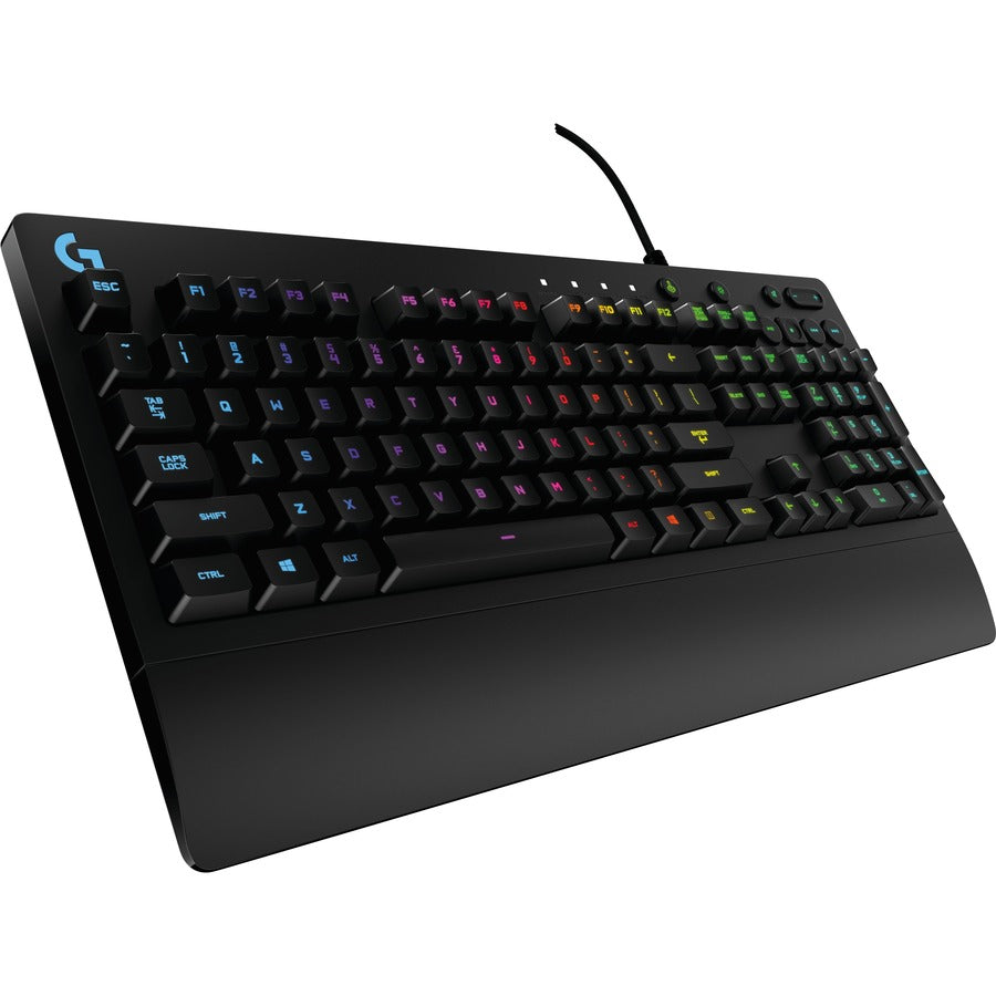 Logitech G213 Prodigy Gaming Keyboard - Wired RGB Backlit Keyboard with Mech-dome Keys, Palm Rest, Adjustable Feet, Media Controls, USB, Compatible with Windows 920-008083