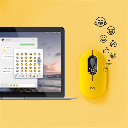 Logitech POP Mouse with emoji - Blast Yellow 910-006543