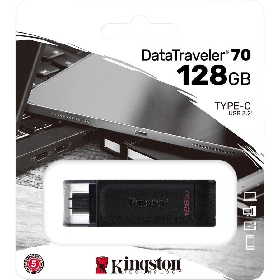 Clé USB-C Kingston DataTraveler 70 DT70/128 Go