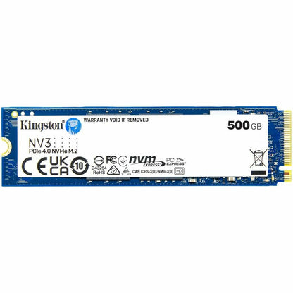 Kingston NV3 500 GB Solid State Drive - M.2 2280 Internal - PCI Express NVMe (PCI Express NVMe 4.0 x4) SNV3S/500G