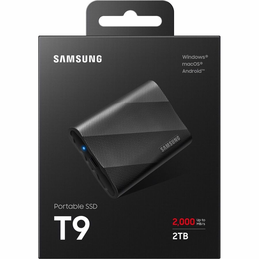 Disque SSD portable Samsung T9 2 To - Externe - Noir MU-PG2T0B/AM